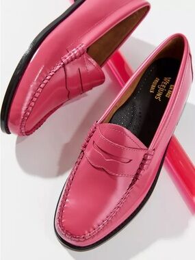 G. H. Bass Whitney Candy Weejuns Leather Penny Loafer Women's Size 10 NWOT PINK